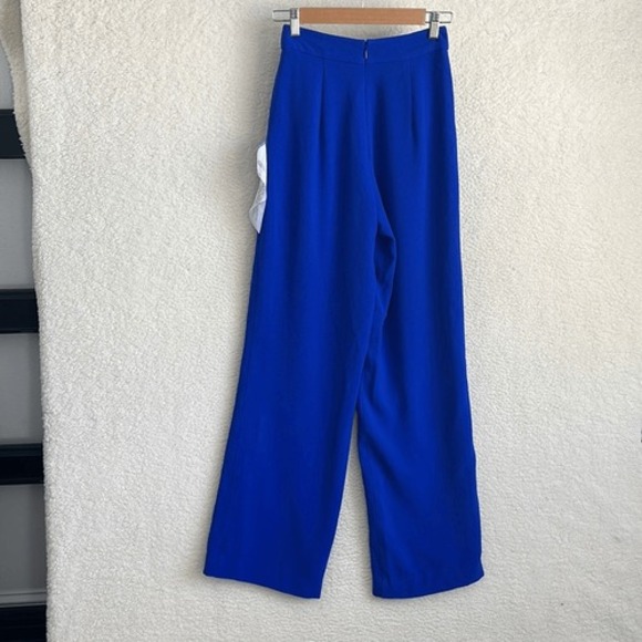 Dress the Population Pants Womens XXS‎ Blue Ashton Wide Leg Split Hem - Picture 10 of 13